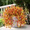 2 Pack Artificial Fall Mums Hanging Flowers – UV Resistant Faux Daisy Plants for Outdoor & Indoor Autumn Décor – Realistic Silk Plants for Porch, Patio, Balcony, Yard & Home